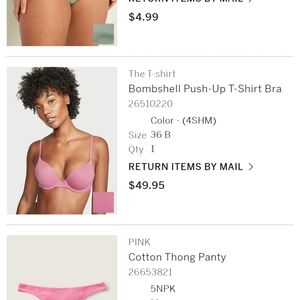 Two Victorias secret bras size 36B